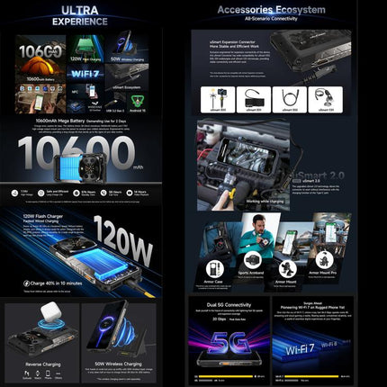 Ulefone Armor 28 UltraThermal Teléfono 16GB+1TB 5G Batería by Ulefone