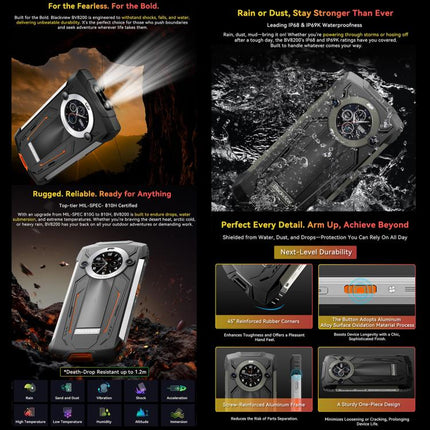 Blackview BV8200 Teléfono 12GB+256GB 6.5 Pulgadas 4G