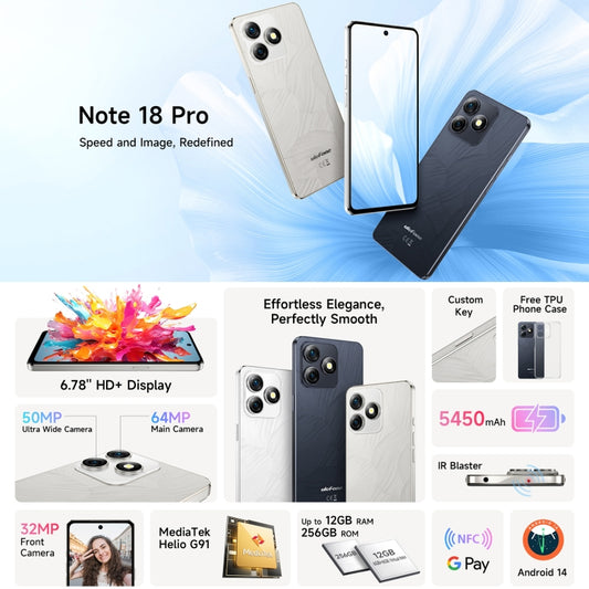 Ulefone Note 18 Pro Smartphone 6GB+256GB 6.78 Pulgadas 4G by Ulefone
