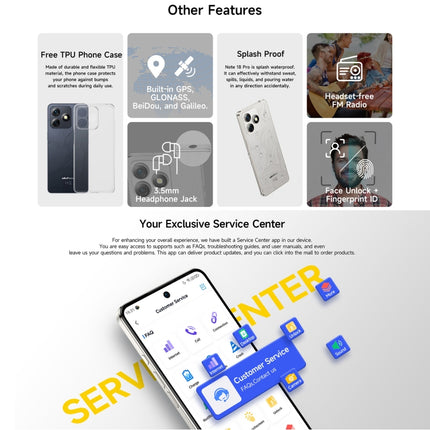 Ulefone Note 18 Pro Smartphone 6GB+256GB 6.78 Pulgadas 4G