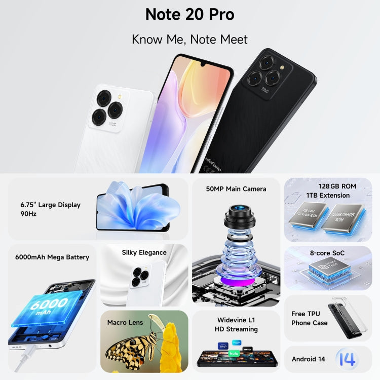 Ulefone Note 20 Pro Smartphone 4GB+128GB 6000mAh 4G by Ulefone