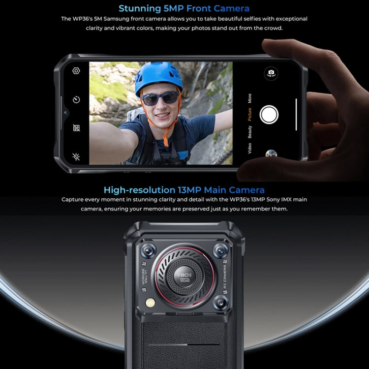 Oukitel WP36 Pro, 6GB+256GB, Smartphone Resistente, 10600mAh, IP68/IP69K, 4G, MediaTek Octa Core