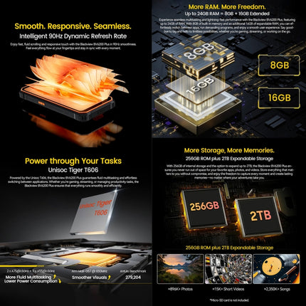 Blackview BV6200 Plus Teléfono Inteligente 8GB+256GB IP68