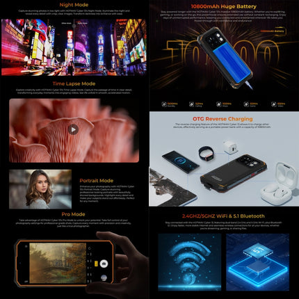 Hotwav Cyber 13 Teléfono 8GB+128GB 6,6 Pulgadas IP68 4G