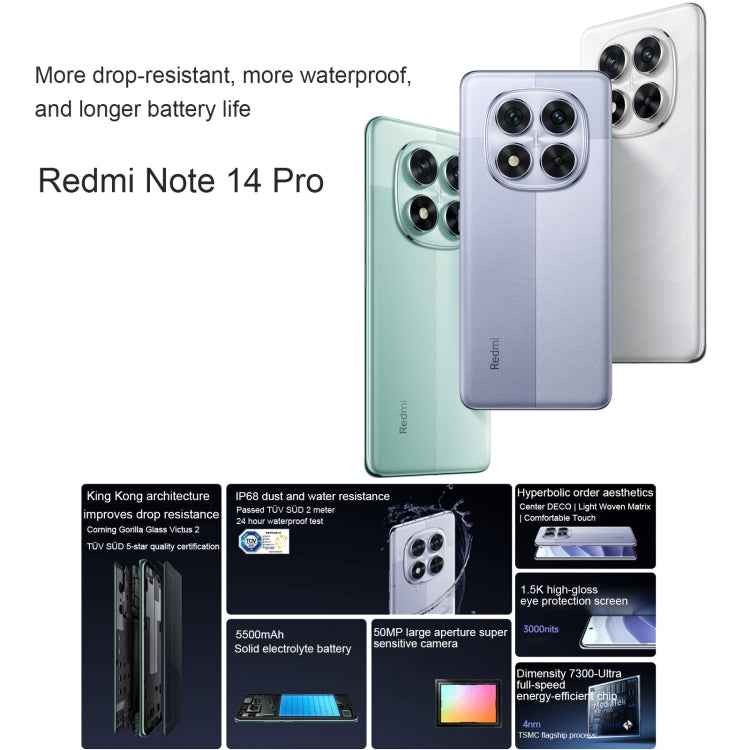 Xiaomi Redmi Note 14 Pro 5G, 12GB+256GB, 5500mAh, 50MP