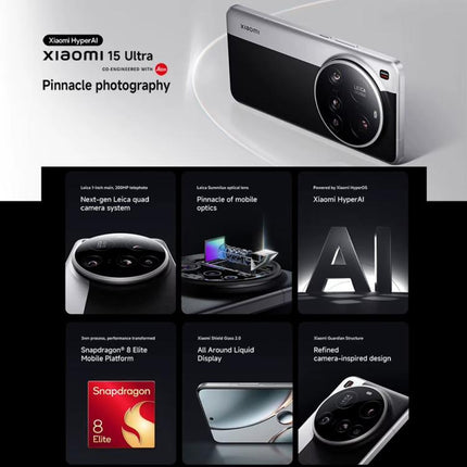 Xiaomi Xiaomi 15 Ultra Global Smartphone 16GB+512GB 200MP Cámara 5G