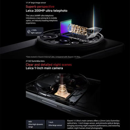 Xiaomi Xiaomi 15 Ultra Global Smartphone 16GB+512GB 200MP Cámara 5G