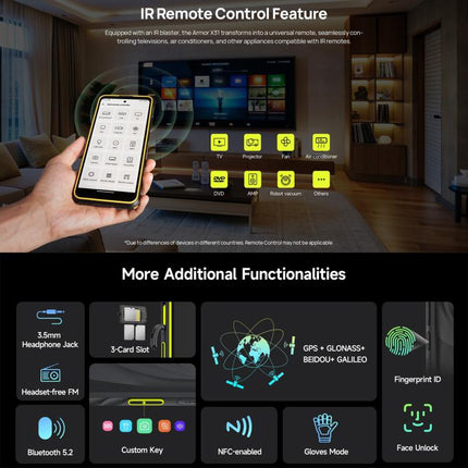 Ulefone Armor X31 Smartphone 6GB+128GB Visión Nocturna 4G