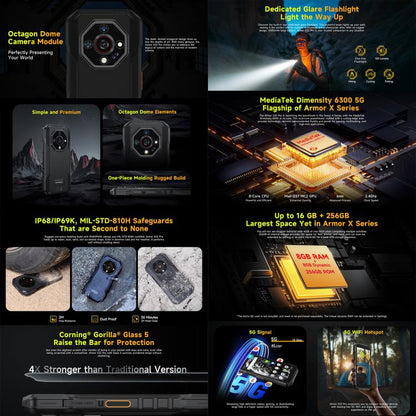 Ulefone Teléfono Armor X32 Pro 5G 8GB+256GB Visión Nocturna by Ulefone