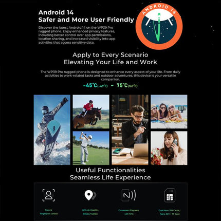 Oukitel WP39 Pro 5G Smartphone 12GB+512GB Android 14 Visión Nocturna