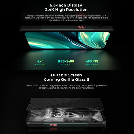 Oukitel WP39 Pro 5G Smartphone 12GB+512GB Android 14 Visión Nocturna