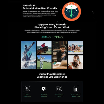 Oukitel WP39 5G Teléfono Robusto 6GB+256GB Visión Nocturna