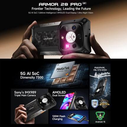 Ulefone Armor 28 Pro Teléfono 16GB+512GB Noche Visión 5G by Ulefone