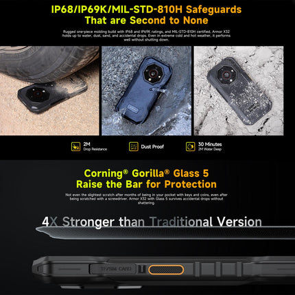 Ulefone Armor X32 Teléfono Resistente 6GB 128GB Visión Nocturna 5.65