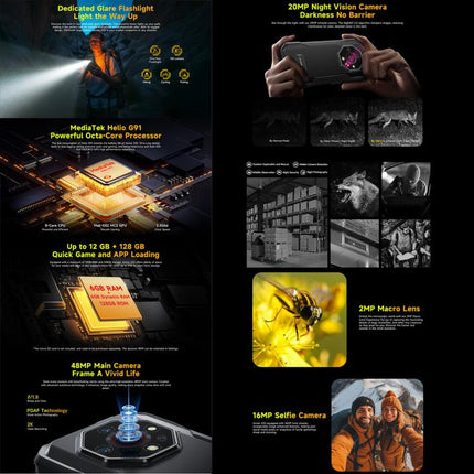 Ulefone Armor X32 Teléfono 8GB+256GB Visión Nocturna 4G