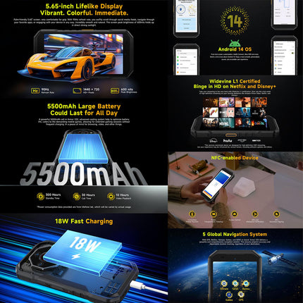 Ulefone Armor X32 Teléfono Resistente 6GB 128GB Visión Nocturna 5.65