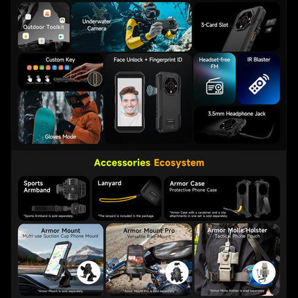 Ulefone Armor X32 Teléfono 8GB+256GB Visión Nocturna 4G