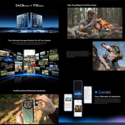 Oukitel WP200 Pro 5G Rugged Phone 6.7Inch 24GB+1TB Ultra