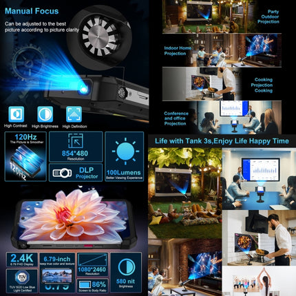 Unihertz 8849 Tank 3S Smartphone 12GB+256GB 5G Proyector by Unihertz