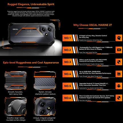 Blackview Oscal Marine 2 Smartphone 4GB+64GB 4G Rugged