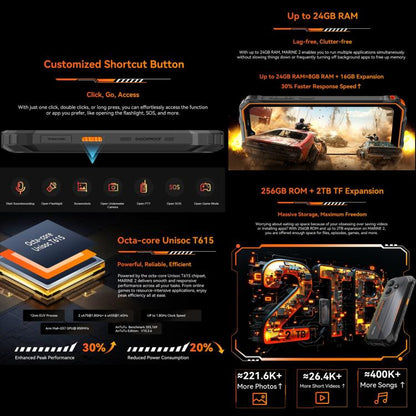 Blackview Oscal Marine 2 Smartphone 8GB+256GB 6.56 Inch Android 15 4G by Blackview