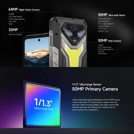 Ulefone Armor 34 Pro Rugged Phone 16GB+512GB Night Vision 5G by Ulefone