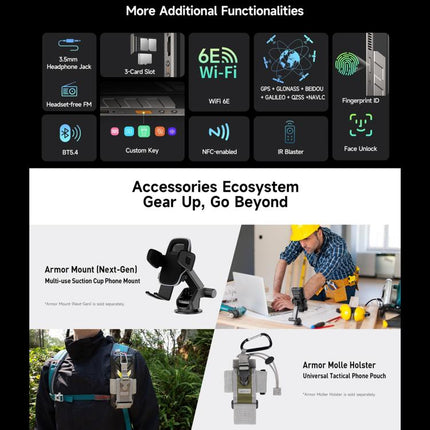 Ulefone Armor 34 Pro Rugged Phone 16GB+512GB Night Vision 5G by Ulefone