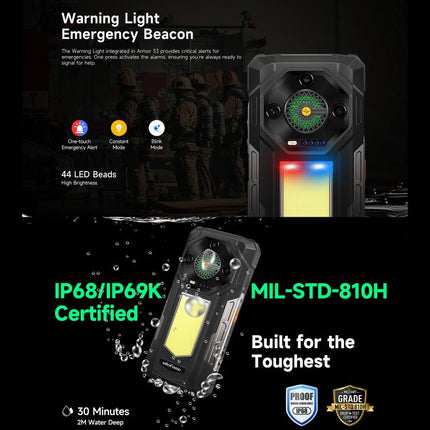 Ulefone Armor 33 Teléfono Resistente 12GB+512GB 6.95in 4G