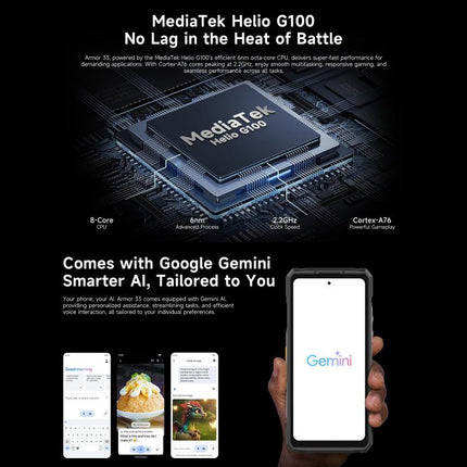 Ulefone Armor 33 Teléfono Resistente 12GB+512GB 6.95in 4G