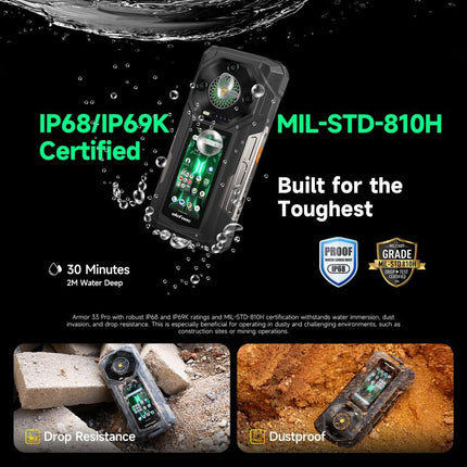 Ulefone Armor 33 Pro Phone 16GB+512GB Night Vision 5G by Ulefone