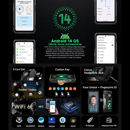 Ulefone Armor 33 Pro Phone 16GB+512GB Night Vision 5G by Ulefone