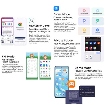 Blackview WAVE 9C Smartphone 4GB+128GB 6.56 Pulgadas 4G