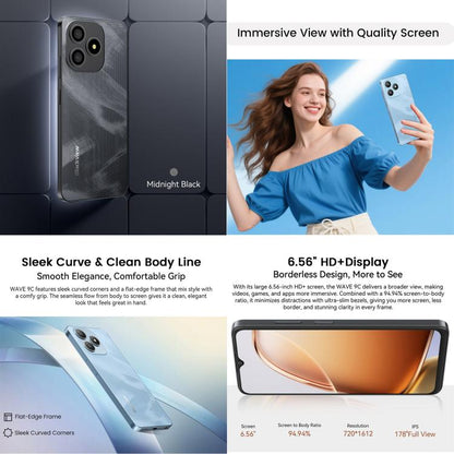 Blackview WAVE 9C Smartphone 4GB+128GB 6.56 Pulgadas 4G by Blackview