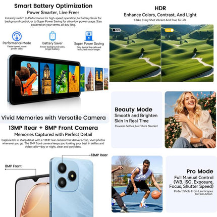 Blackview WAVE 9C Smartphone 4GB+128GB 6.56 Pulgadas 4G