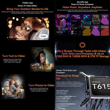 Blackview FORT 1 Smartphone 4GB+128GB Android 15 4G NFC