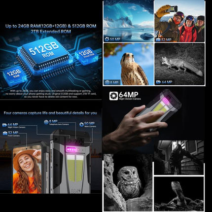 Unihertz 8849 Tank 4 Rugged Phone 12GB+512GB 5G Night Vision by Unihertz