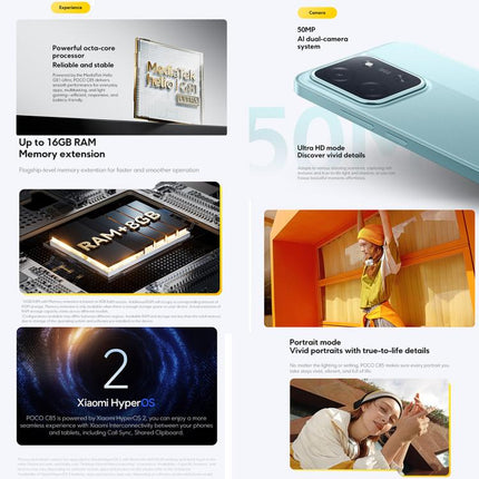Xiaomi POCO C85 Global Smartphone 8GB+256GB 6000mAh