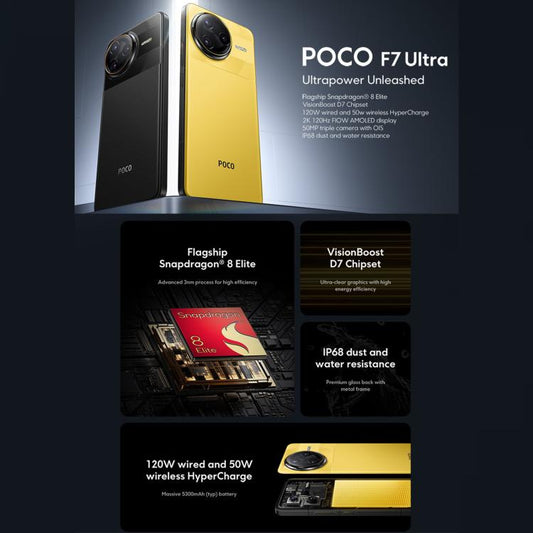 POCO F7 Ultra Global Smartphone 12GB+256GB 5G Fingerprint
