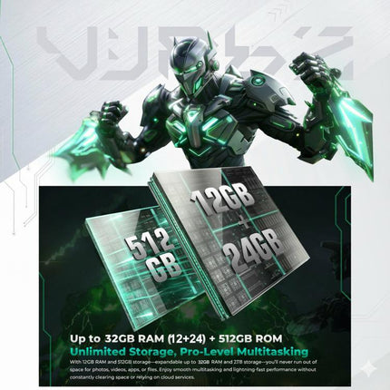 Oukitel WP62 Smartphone 12GB+512GB 108MP Cámara 5G Android 15 11000mAh Batería