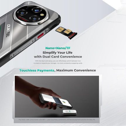 Oukitel WP62 Smartphone 8GB+256GB 108MP 6.6in Android 15 5G Batería 11000mAh