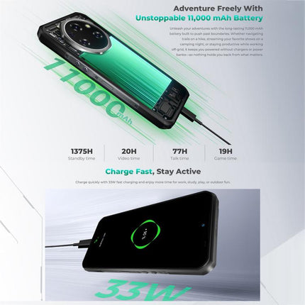 Oukitel WP62 Smartphone 8GB+256GB 108MP 6.6in Android 15 5G Batería 11000mAh