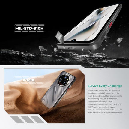 Oukitel WP62 Smartphone 8GB+256GB 108MP 6.6in Android 15 5G Batería 11000mAh
