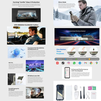 HOTWAV Hyper 8 Ultra Smartphone 12GB+512GB 5G Resistente A Golpes