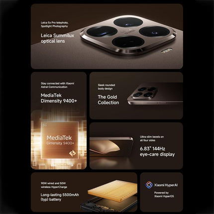 Xiaomi 15T Pro Global Smartphone 12GB+512GB 6.83in 5G Huella en Pantalla