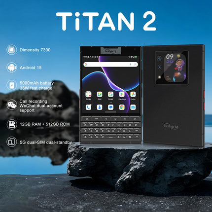 Unihertz Titan 2 Teléfono QWERTY 12GB 512GB Pantalla 4.5 pulgadas