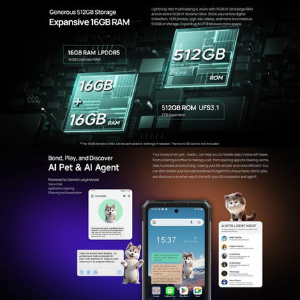 Ulefone Armor 34+ Smartphone 12GB+512GB 5G 6.95 Pulgadas Visión nocturna
