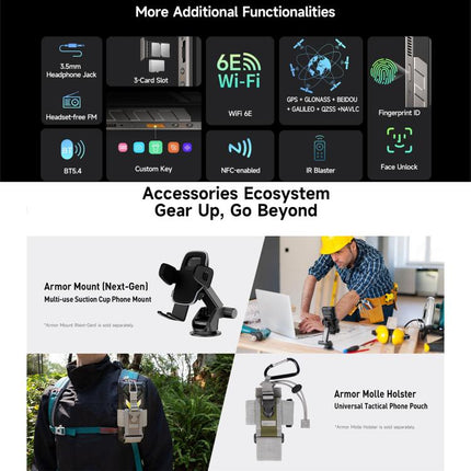 Ulefone Armor 34 Pro+ Projector Smartphone 12GB+512GB 5G Vision Nocturna