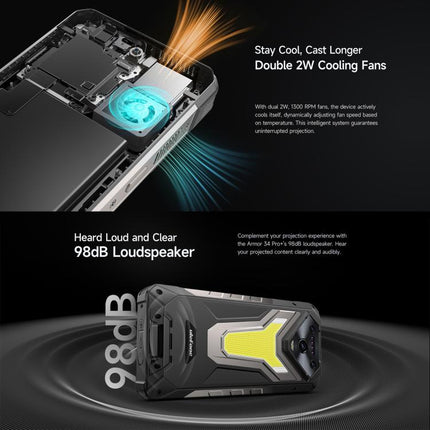 Ulefone Armor 34 Pro+ Projector Smartphone 12GB+512GB 5G Vision Nocturna