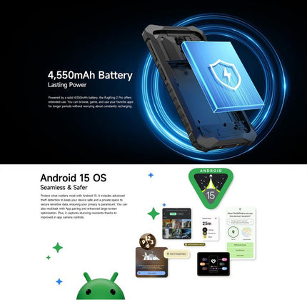 Ulefone RugKing 2 Pro Smartphone Unisoc T7250 Android 15 IP68/IP69K Resistencia