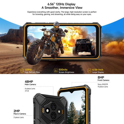 Ulefone RugKing 3 Pro Smartphone 6.56 Pulgadas Android 15 Unisoc T7250 Rugged